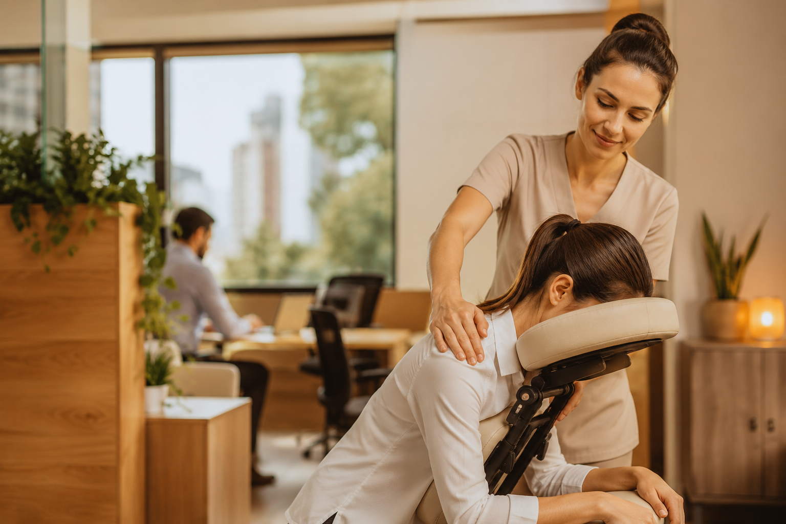 Massagem laboral e ginástica laboral para empresas em São José dos Campos